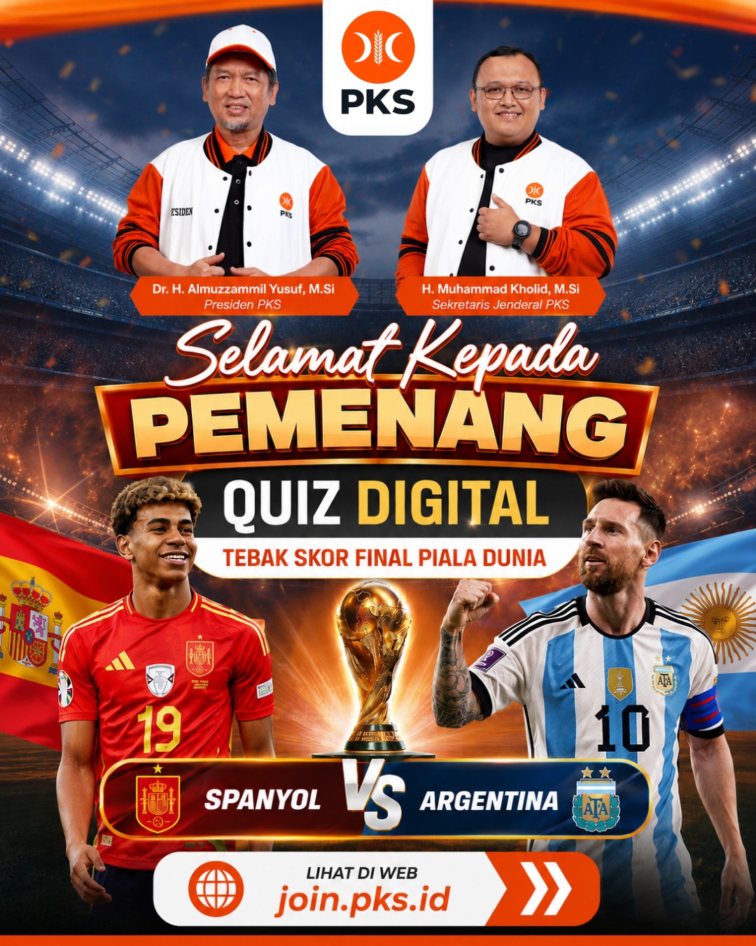 Poster Quiz Digital Tebak Skor Final Piala Dunia
